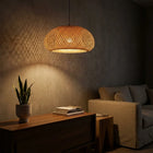 Bamboo Aura Ring Lamp — in use