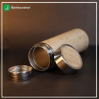 Bamboo Bottle showcasing bamboo exterior and stainless steel lid, perfect for sustainable hydration.
