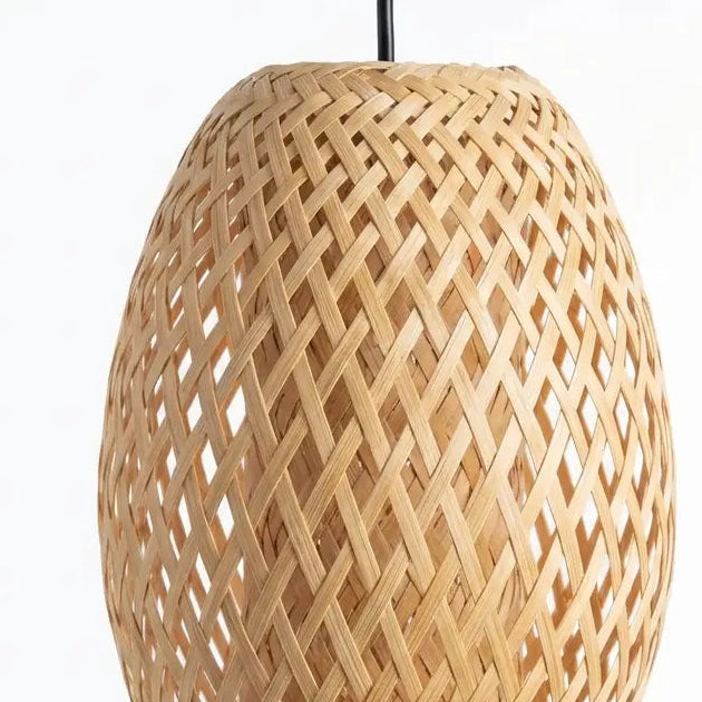 Bamboo Ember Glow Lamp — close-up detail