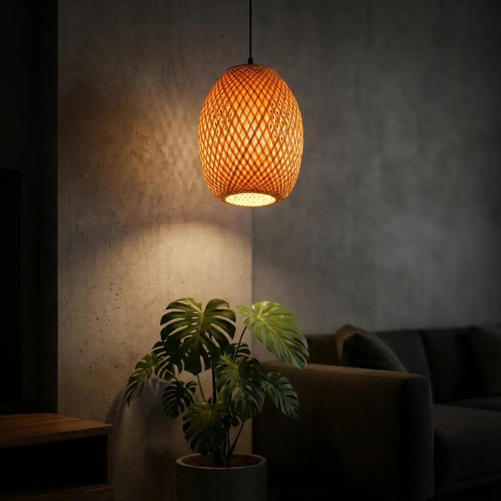 Bamboo Ember Glow Lamp