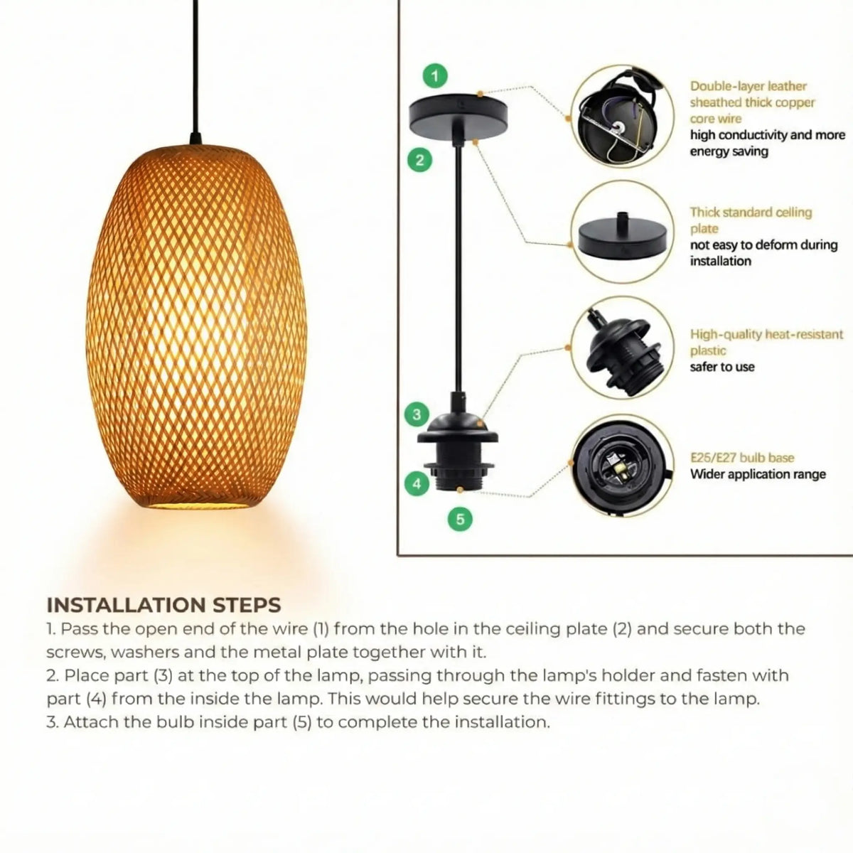 Bamboo Ember Glow Lamp — view 4