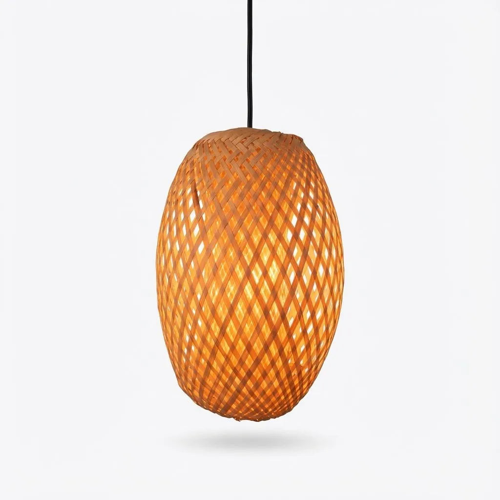 Bamboo Ember Glow Lamp — in use