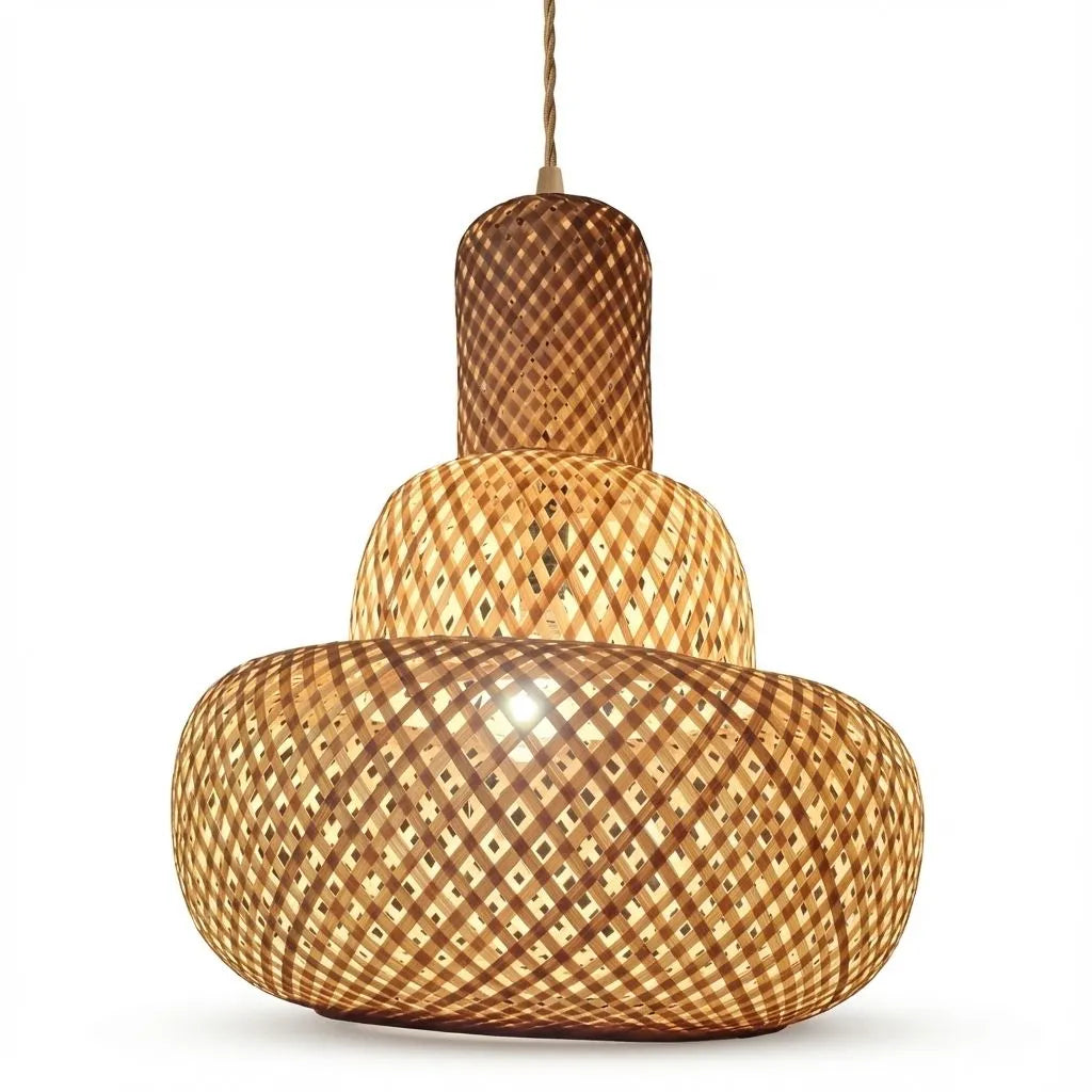 Bamboo Triple Aura Lamp — in use