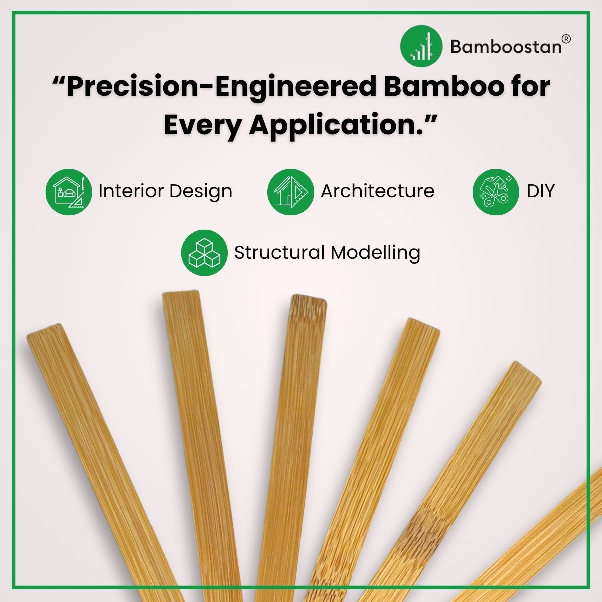 Bamboo Slats / Strips For Architectural Design, Interior Design, DIY Projects And Crafts