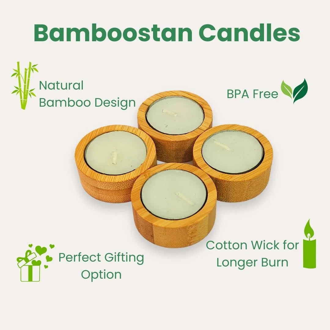 Bamboo Candles (Set of 4)