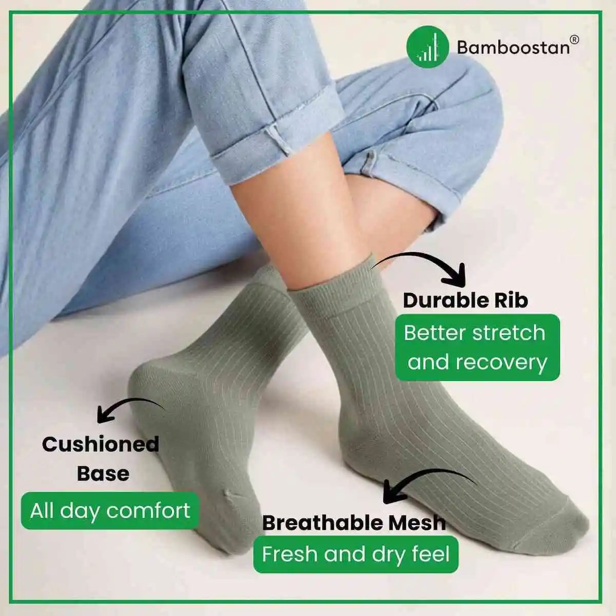 Bamboo Crew Socks – Pack of 4