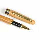 Bamboo Roller Pen with golden accents, showcasing stylish design and smooth writing experience.
