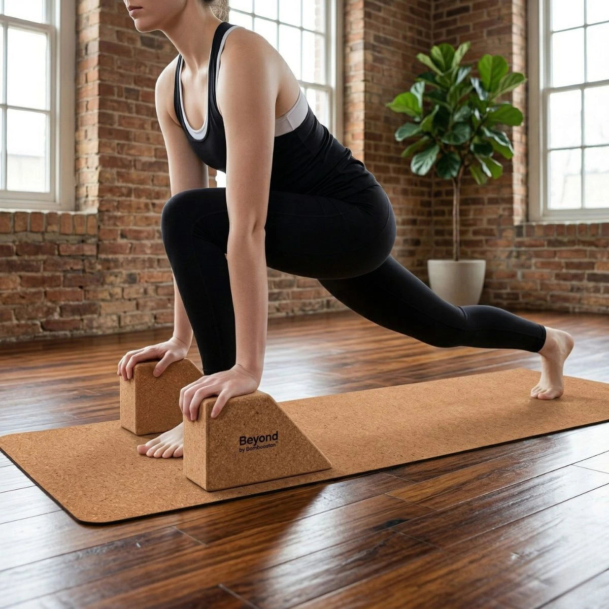 Cork Trapezoid Yoga Block