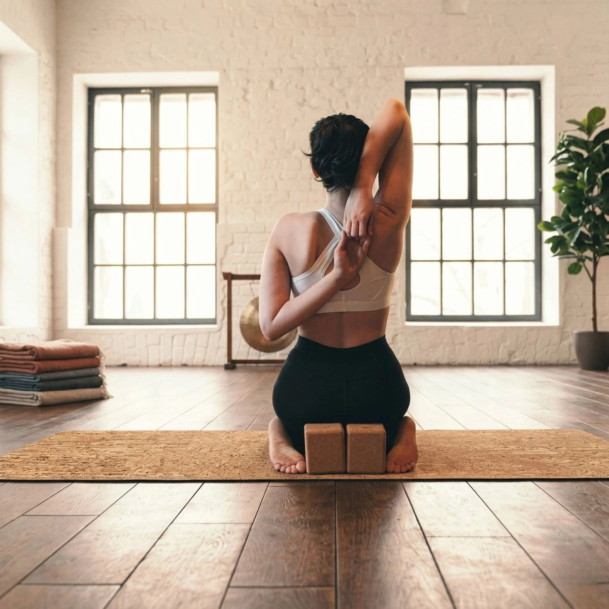 Cork Trapezoid Yoga Block