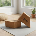 Cork Trapezoid Yoga Block — in use (2)