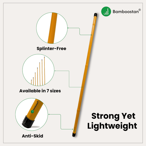 Bamboo Yoga and Fitness Stick – Bamboo Stick for Better Posture, Flexibility & Balance Training