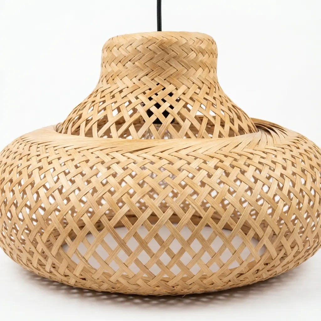 Bamboo Lumi Nest Lamp — close-up detail