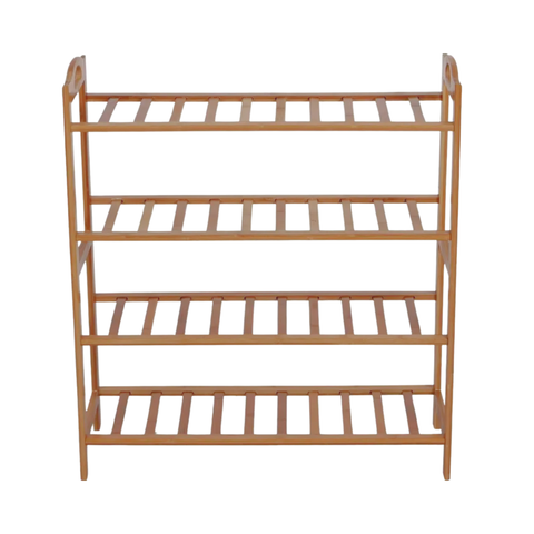 4-Tier Bamboo Shoe Rack Organizer