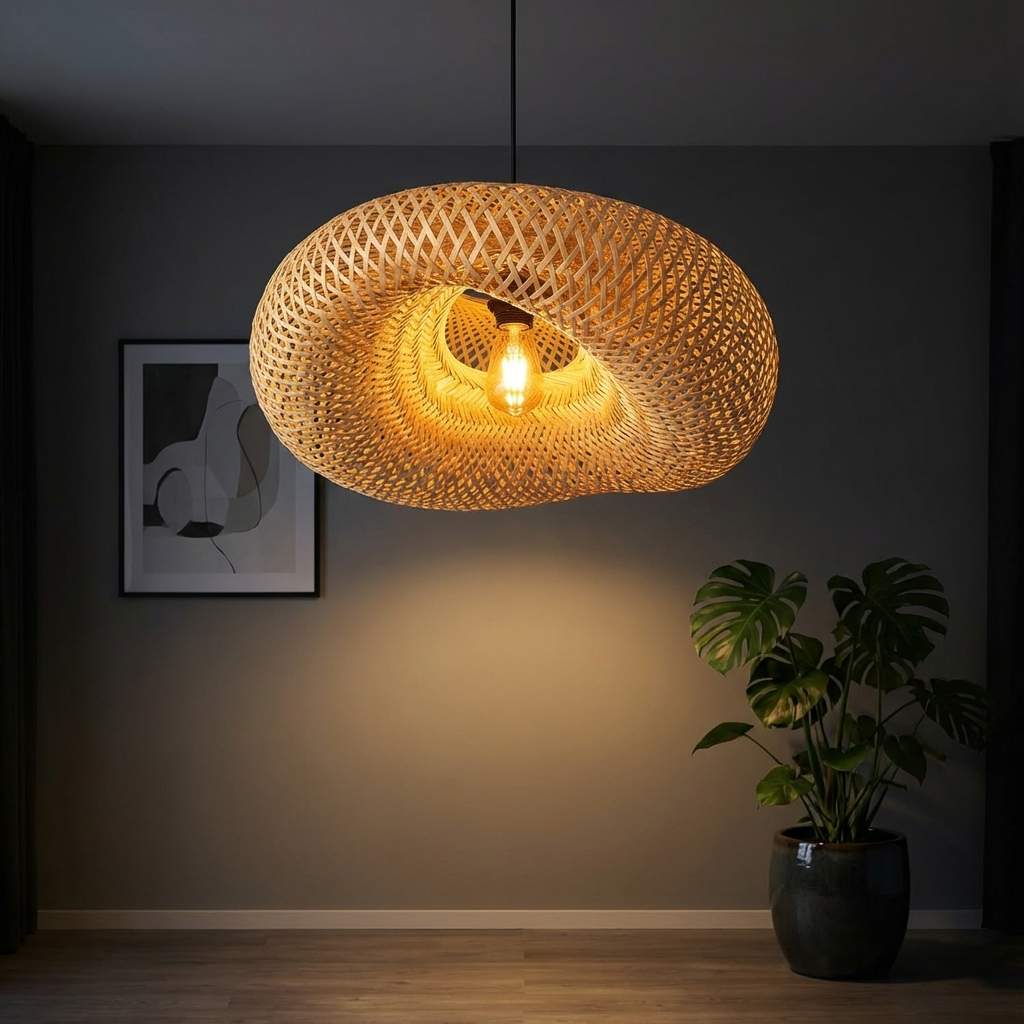 Bamboo Spiral Lamp