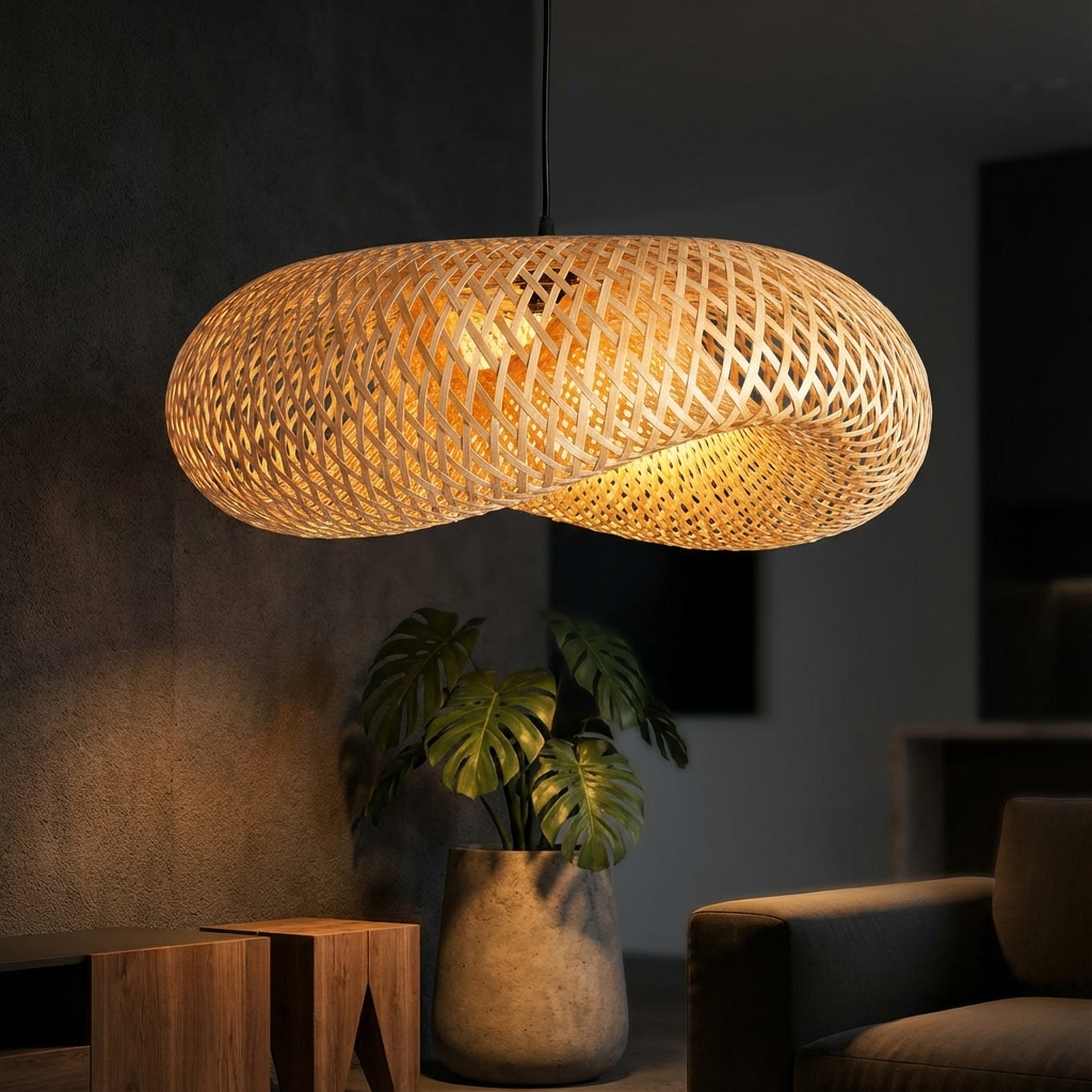 Bamboo Spiral Lamp