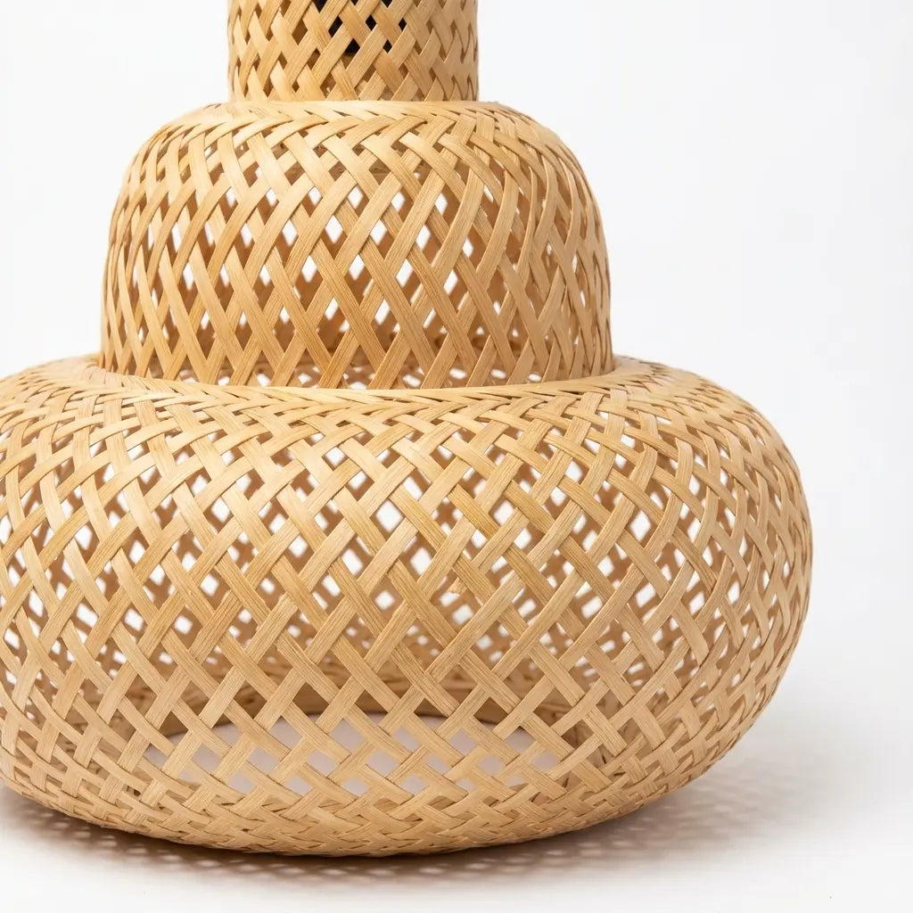Bamboo Triple Aura Lamp — close-up detail