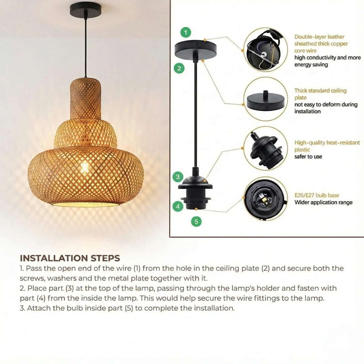 Bamboo Triple Aura Lamp — view 4