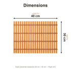 Heritage Weave Bamboo Placemats — dimensions 40×30 cm