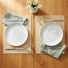 Two Classic bamboo placemats as a table setting for two