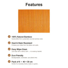 Classic bamboo placemat features