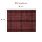 Woven bamboo placemat dimensions: 40 cm by 30 cm