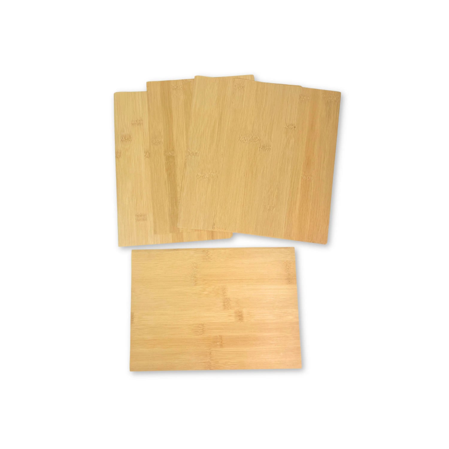 Bamboo craft sheet on a white background