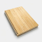 Bamboo Diary A5 with spiral binding, made from eco-friendly bamboo, perfect for writing and journaling.