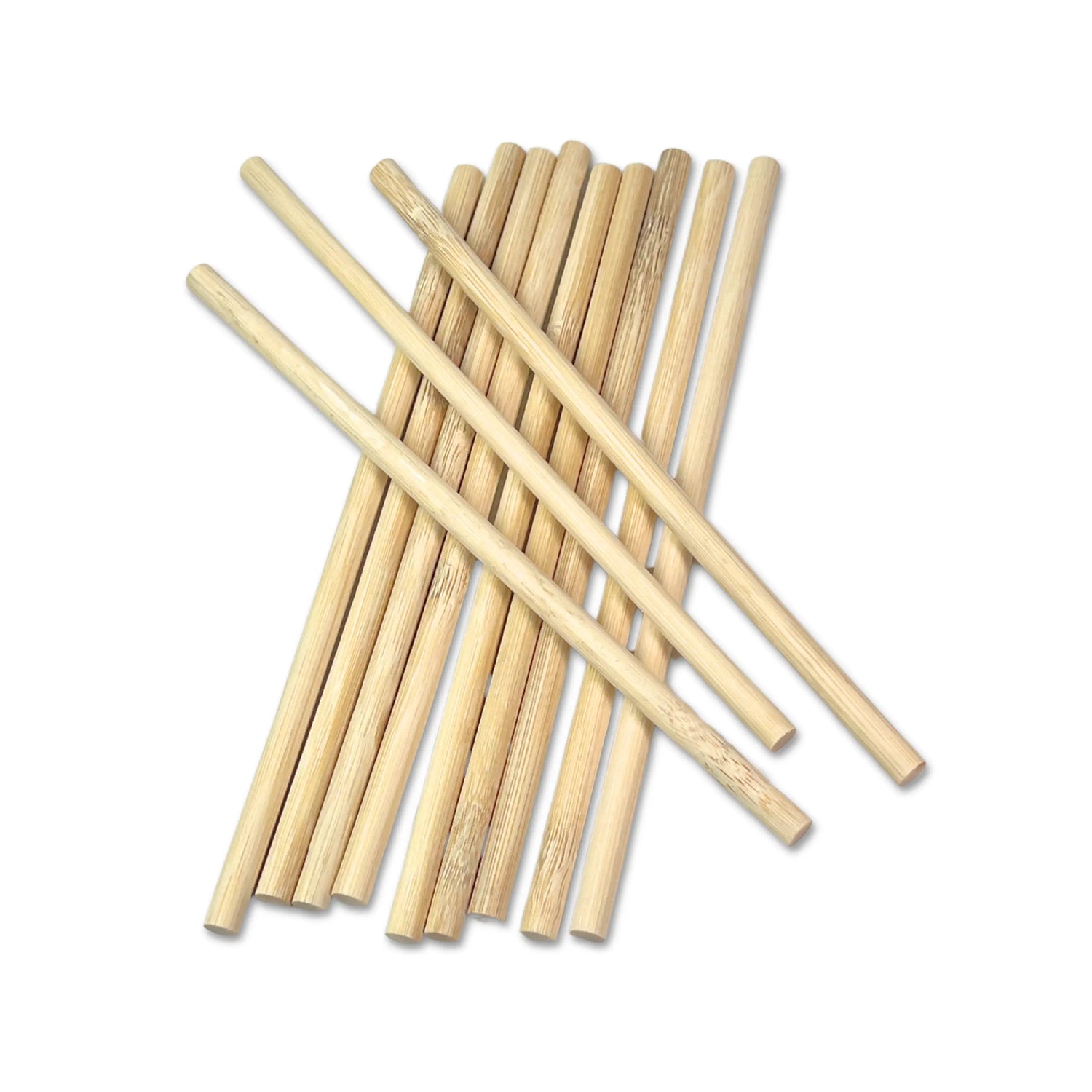 Set of bamboo sticks on a white background