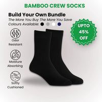 Bamboo Crew Socks - Build Your Own Bundle with features like odor resistance and moisture absorption.
