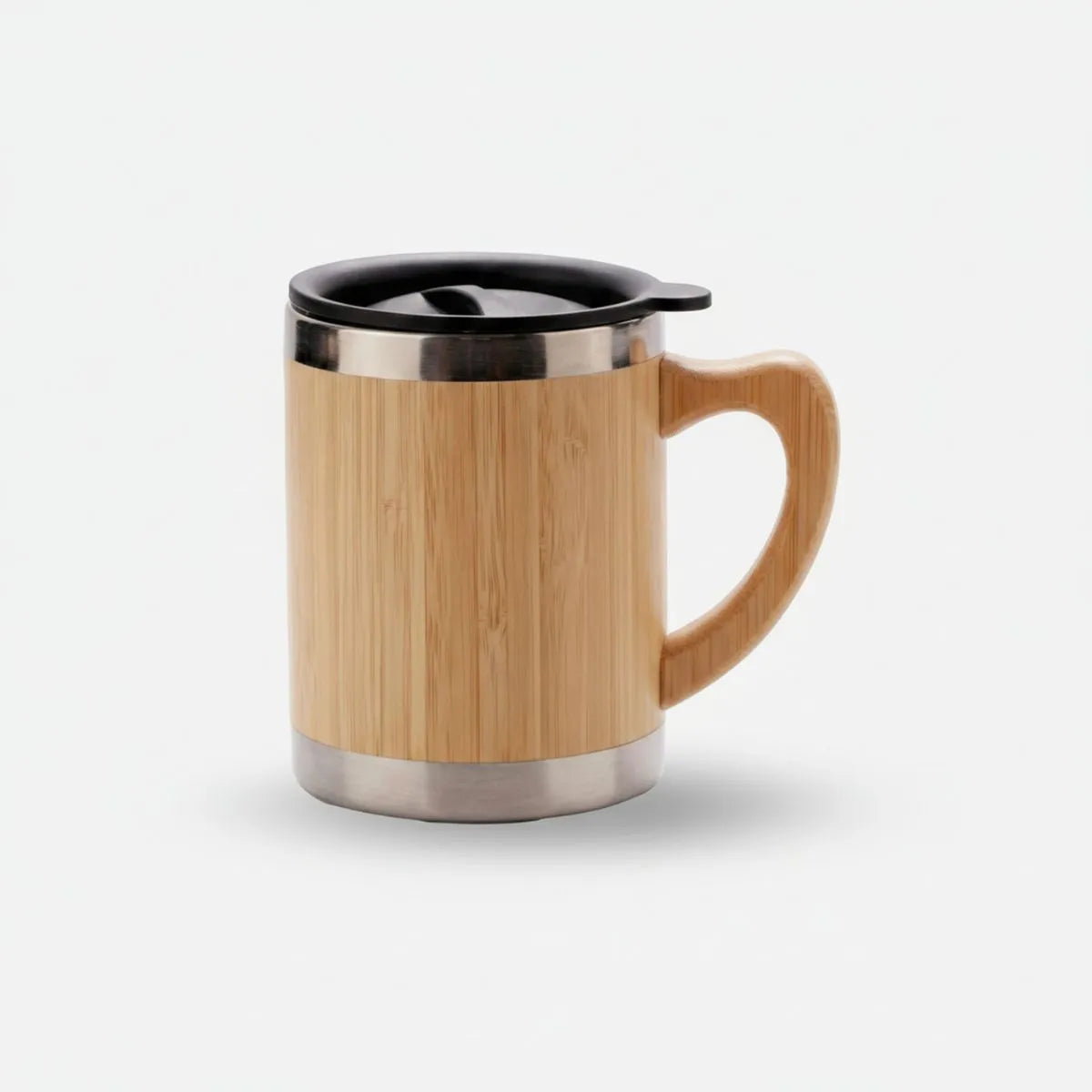 Bamboo Thermos Mug with stainless steel inner, perfect for coffee or tea, 350 ml Bamboo Travel Coffee Mug.