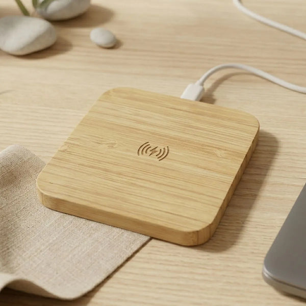 15W Bamboo Wireless Charging Pad