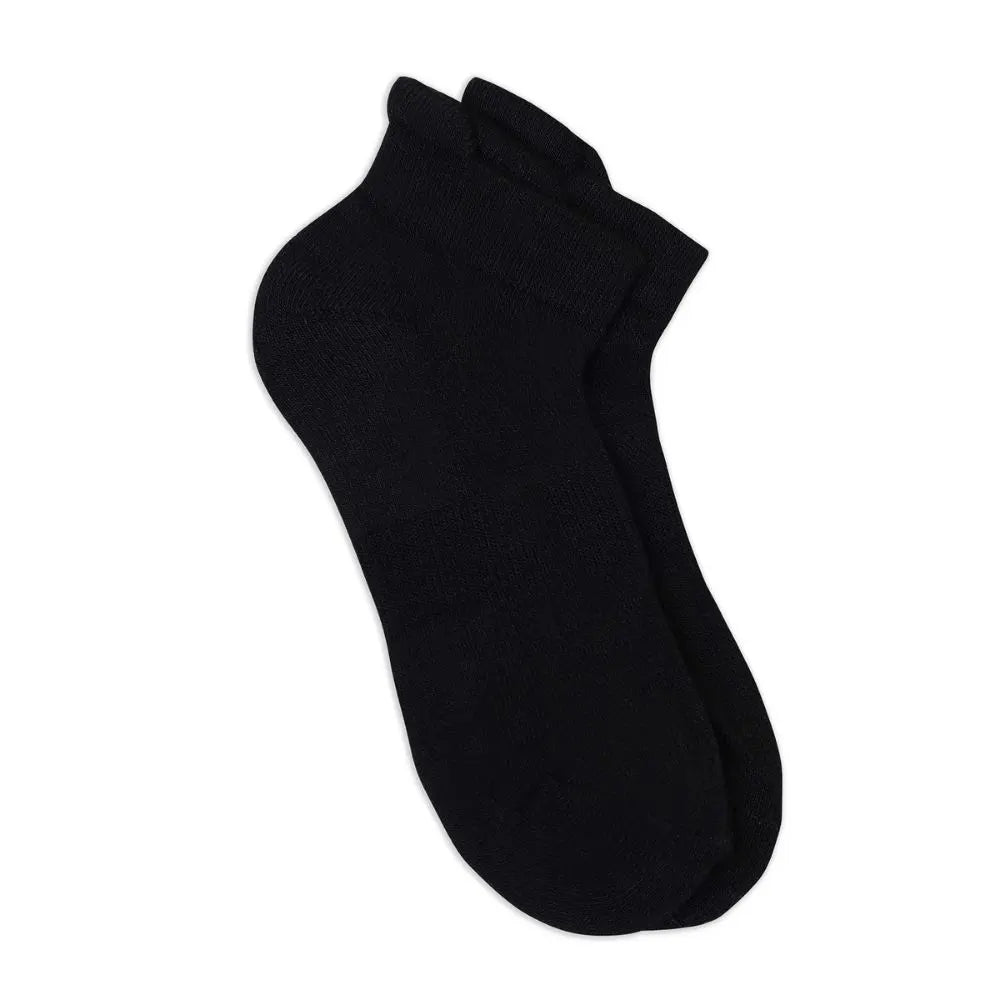 Bamboo Ankle Socks – White, Black, Navy & Grey | Soft, Cushioned & Odor Resistant (Pack of 3)