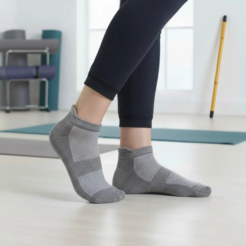 Bamboo Ankle Socks – White, Black, Navy & Grey | Soft, Cushioned & Odor Resistant (Pack of 3)