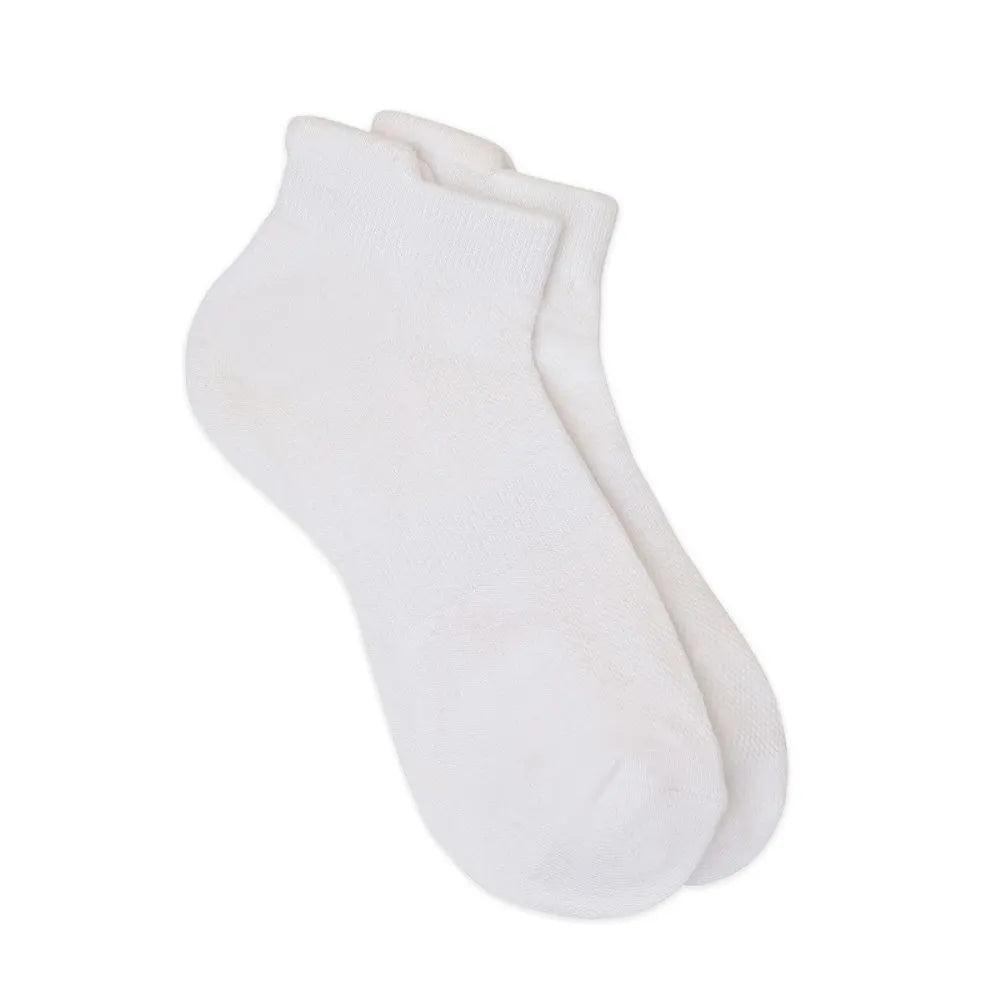 Bamboo Ankle Socks – White, Black, Navy & Grey | Soft, Cushioned & Odor Resistant (Pack of 3)