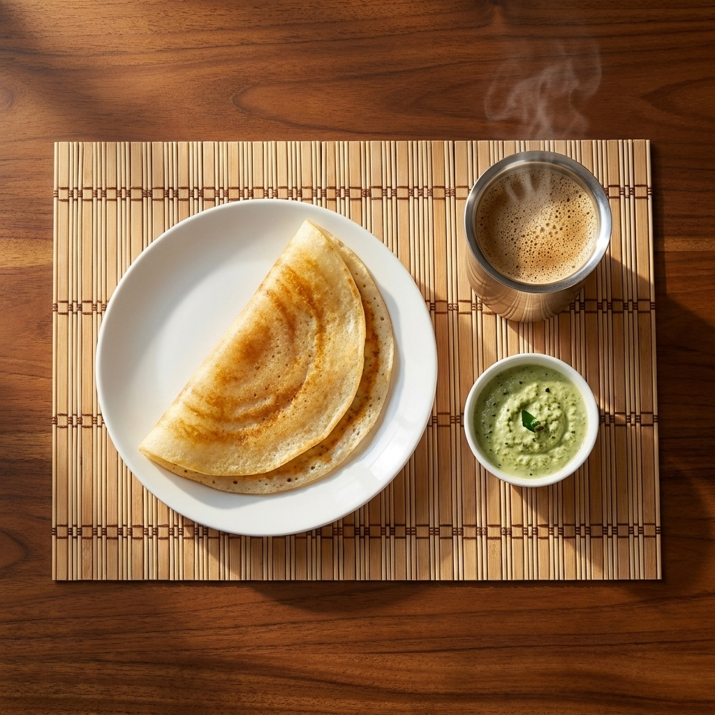 Heritage Weave Bamboo Placemats — dosa breakfast lifestyle