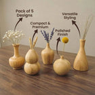 Bamboo Mini Decor Vase in a pack of 5, featuring versatile styling, polished finish, and compact, premium design.