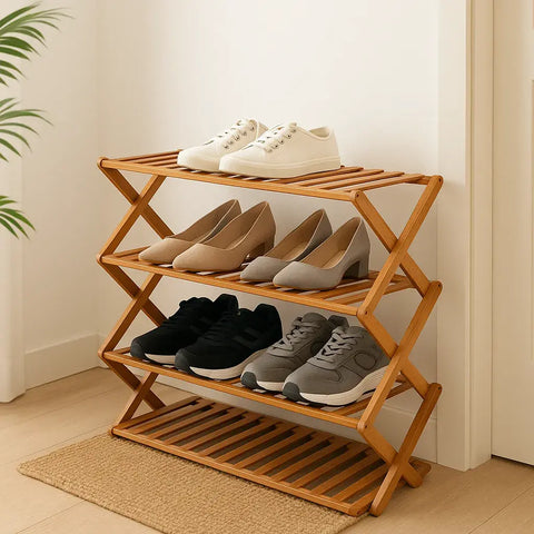 Foldable 4-Tier Multipurpose Shelf