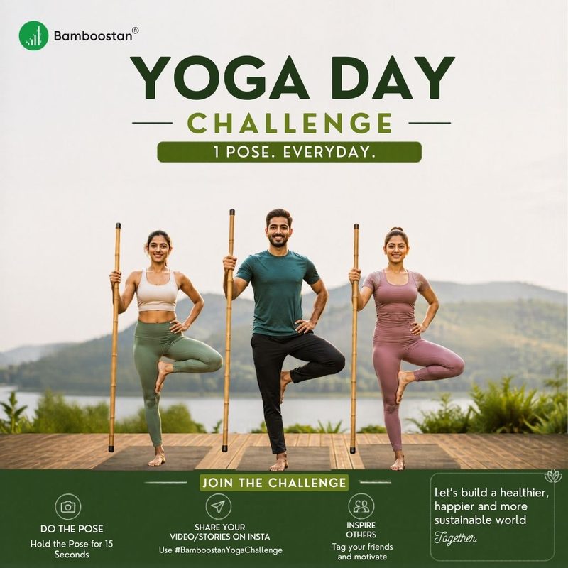 Bamboostan Yoga Day challenge pose