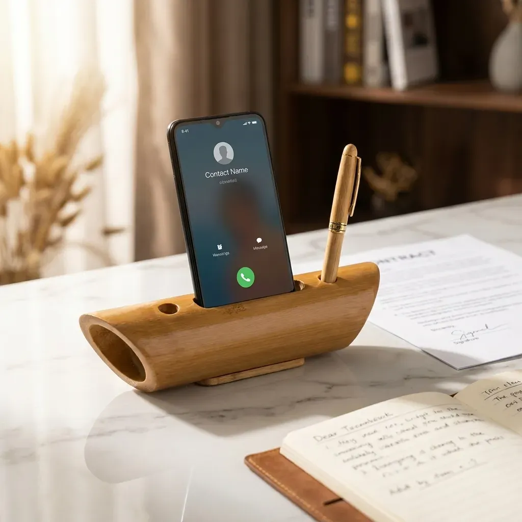 A call comes in while you're mid-signature, on the With Pen Holder