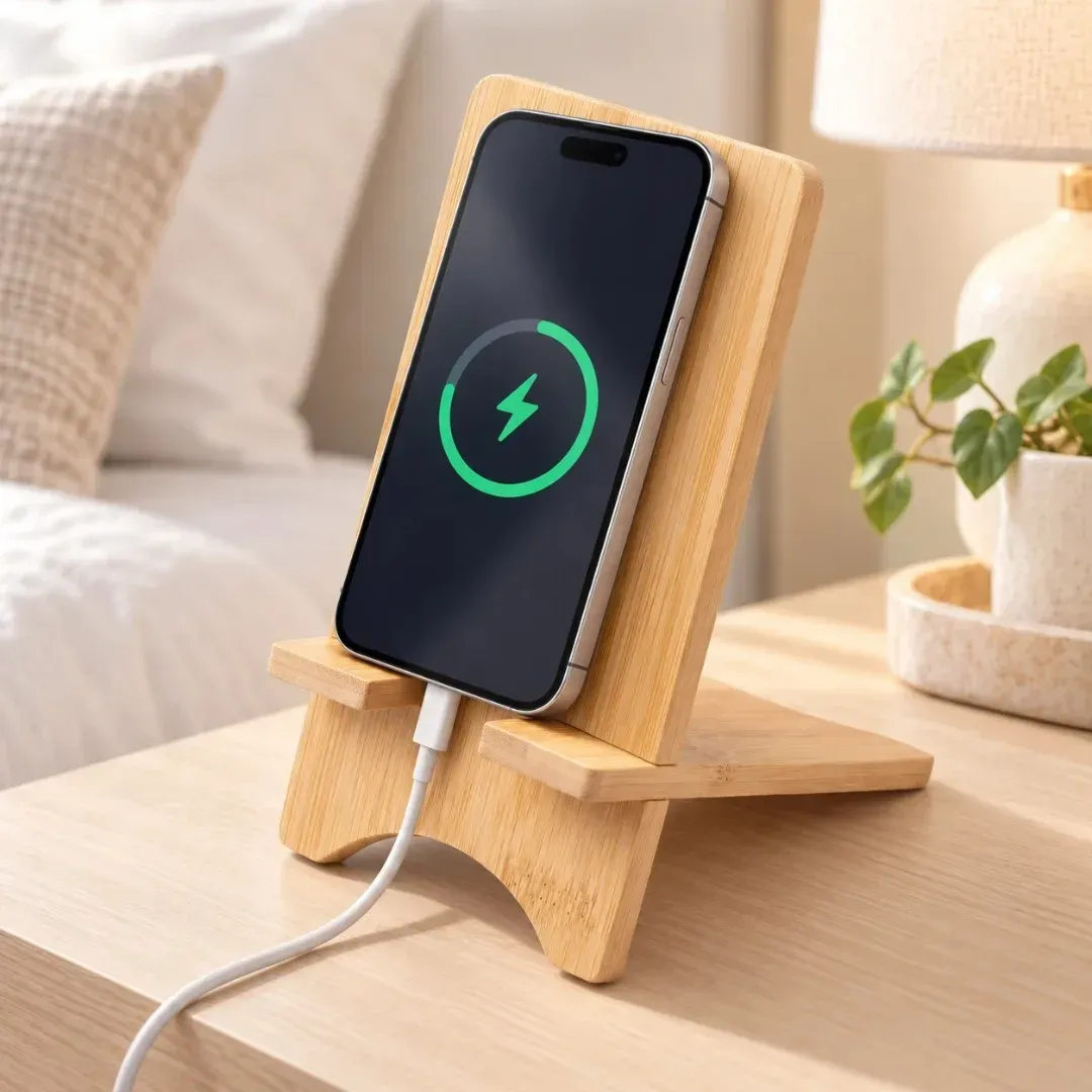 Charge beside the bed