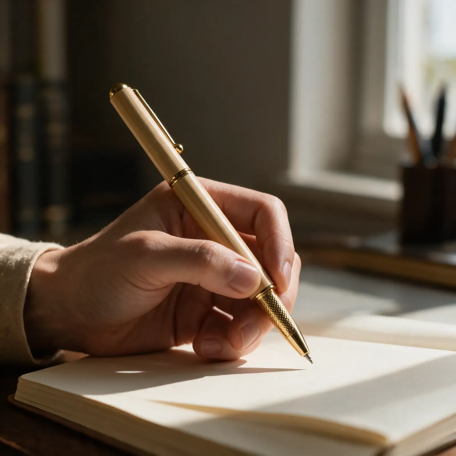 Journaling by lamplight