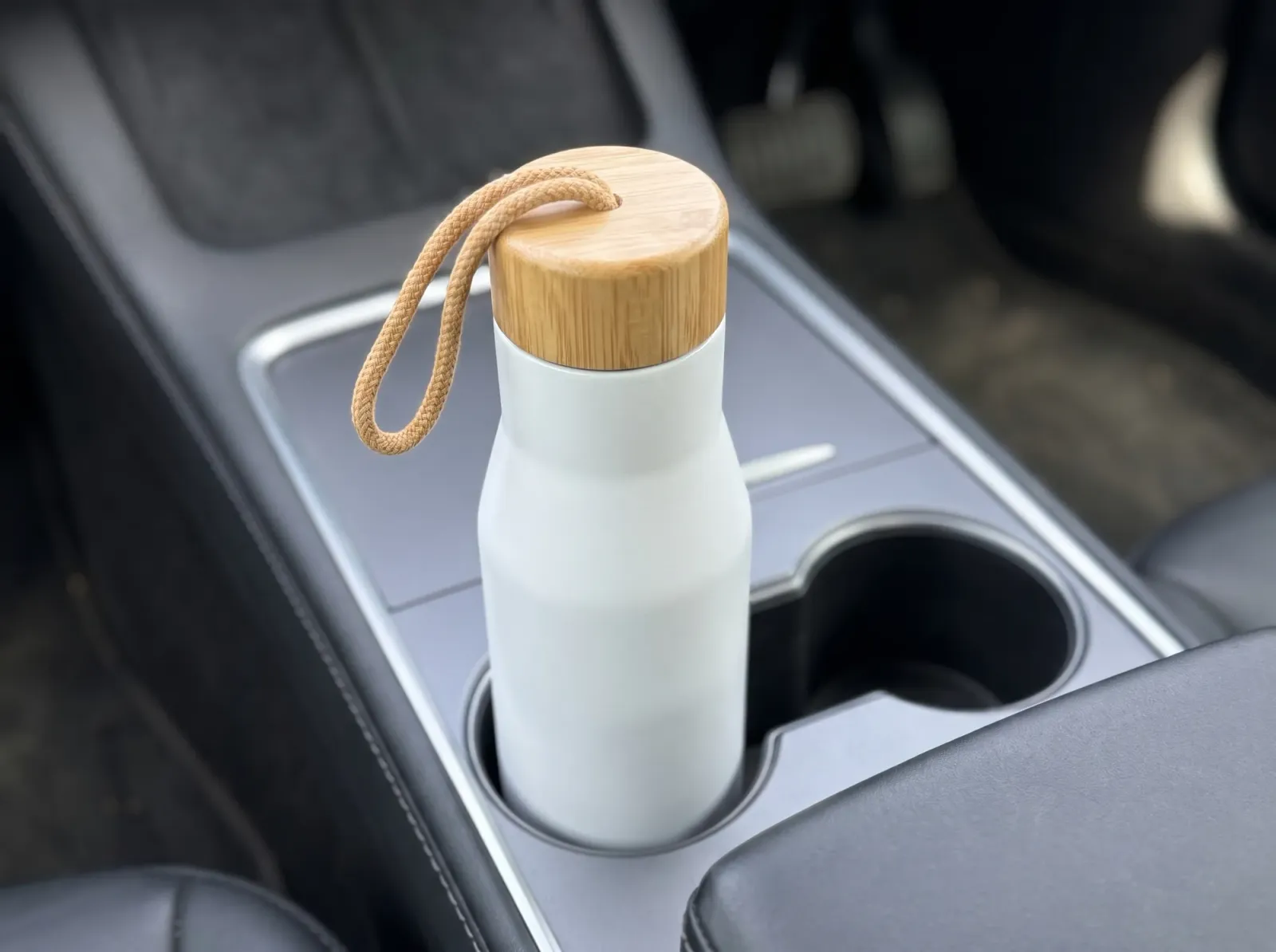 In the cup holder