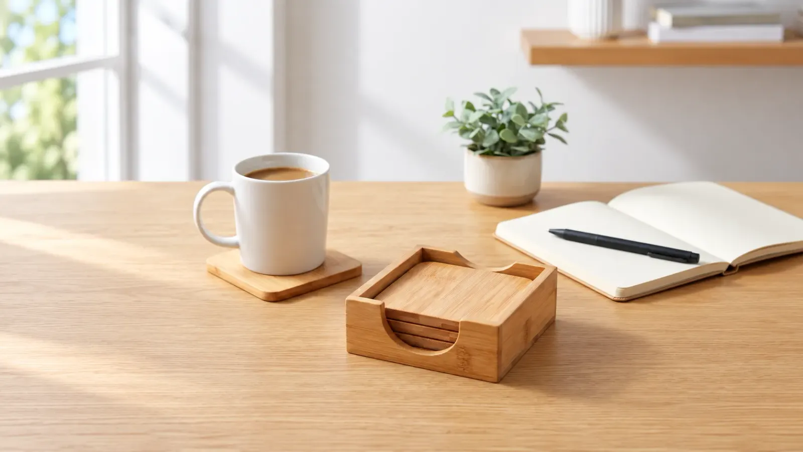 A coaster within reach for every mug