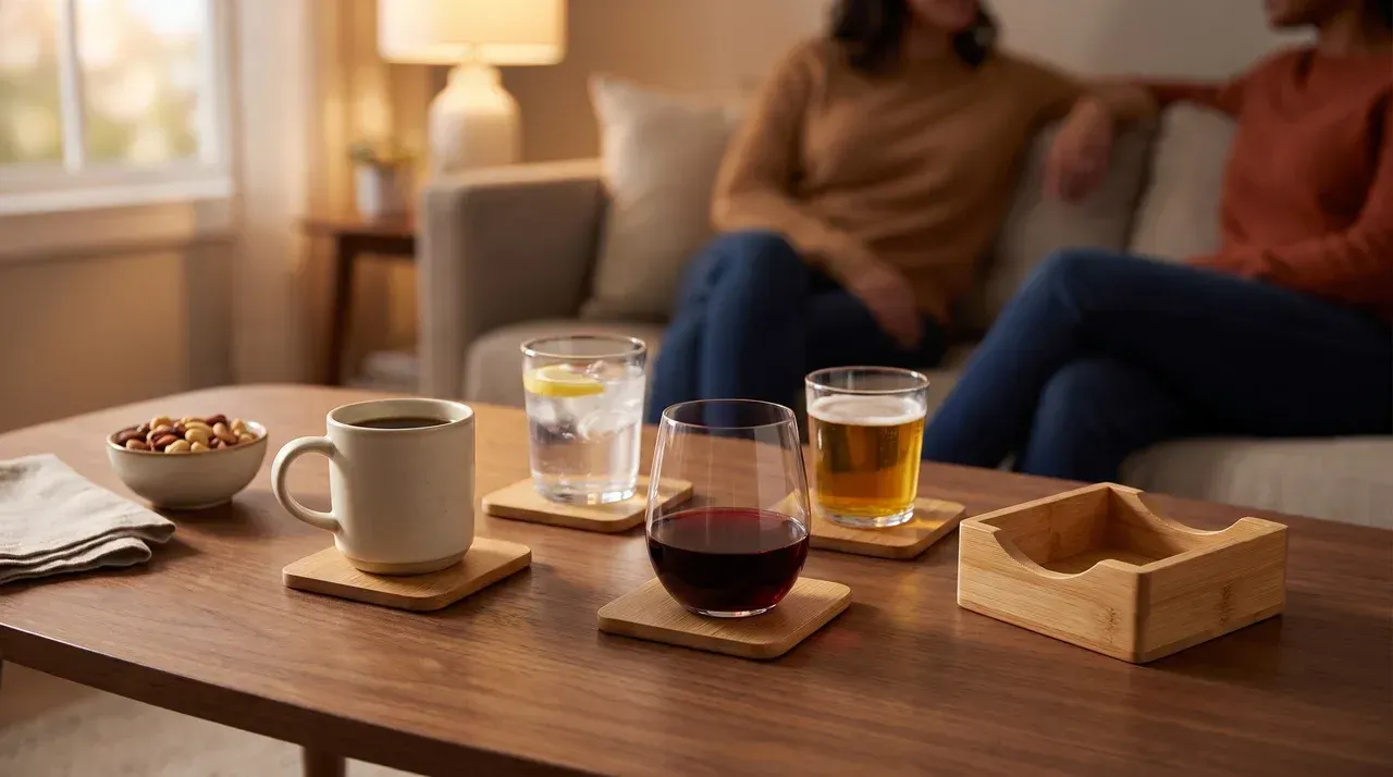 Four coasters, four guests, no scrambling