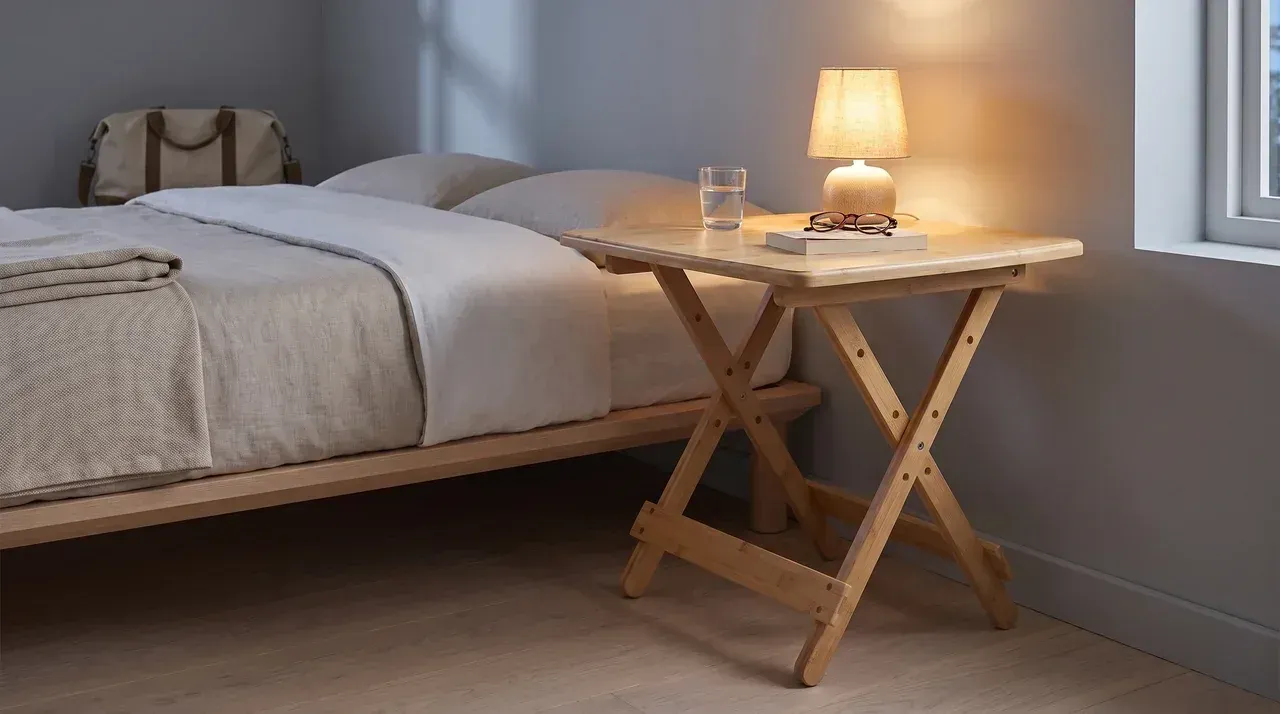 A bedside table that wasn't there before
