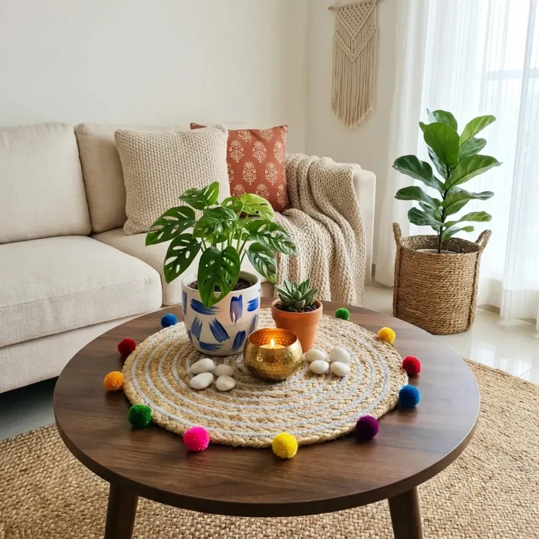 A spot of colour on the coffee table